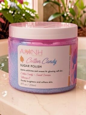 NWT Aminnah Skincare Cotton Candy Sugar Polish Scrub 8oz